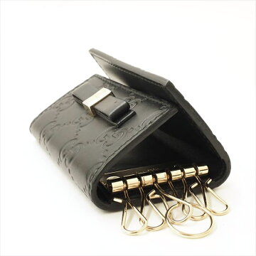 ãç¾ åã GUCCI 6-key key case with ribbon ribbon signature 388682 Signature Â· leather wallet Â· bag small case key case [pre]