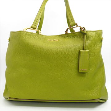 ãç¾ åã MiuMiu Miu Miu Madras Tote with pouch 5BG002 Leather Womens Bag Tote Bag [Pre]