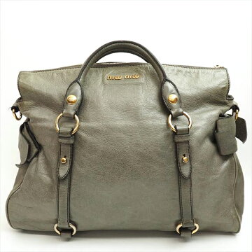 MiuMiu Miu Miu RT0365 Leather Women's Bag Shoulder Bag [Pre]