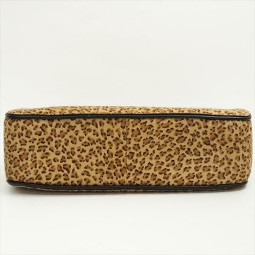 [ç¾ å] BOTTEGAVENETA Bottega Veneta leopard pattern Leopard handle chain handbag Harako x leather women's bag shoulder bag [pre]