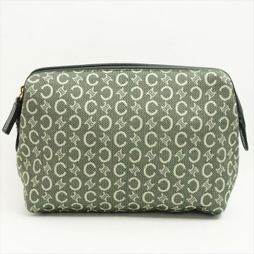 [Beauty goods] CELINE Celine duplex case C Macadam MC 00/2 Canvas Ã Leather Women's Bag Cosmetic Pouch [pre]
