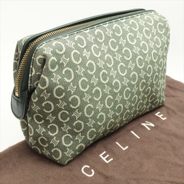 [Beauty goods] CELINE Celine duplex case C Macadam MC 00/2 Canvas Ã Leather Women's Bag Cosmetic Pouch [pre]