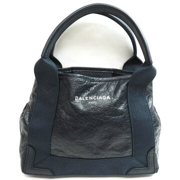 [Almost new goods] BALENCIAGA Balenciaga cover stove XS 2 WAY shoulder attaching 390346-4020-D-002103 calf leather Ã cotton canvas ladies bag tote bag [used]