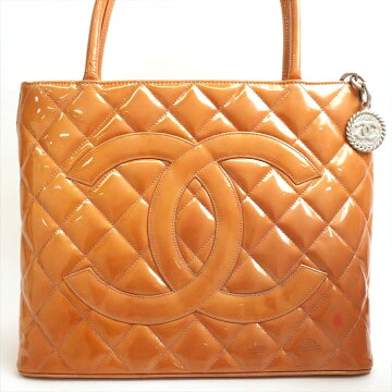 CHANELシャネル復刻トートココマークA01804エナメルレディーストートバッグ【中古】