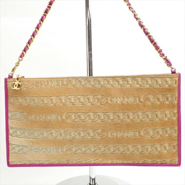 CHANEL Chanel gold chain Causkin Ladies' accessory pouch [pre]
