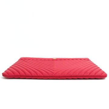 [Almost New] CHANEL Chanel 2017 Christmas V Stitch Gold Hardware Chevron Women's Bag Clutch Bag [Pre]