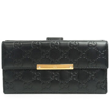 GUCCIグッチGG柄Wホックゴールド金具グッチシマ1127150416レディース財布長財布(小銭入れあり)【中古】
