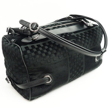 [ç¾ å] Chanel lattice pattern boring bag silver fittings Coco mark ladies ãBoston bagã ãpre-ownedã