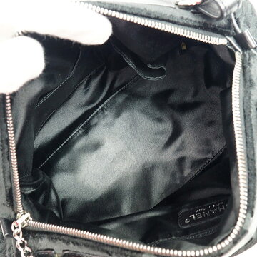 [ç¾ å] Chanel lattice pattern boring bag silver fittings Coco mark ladies ãBoston bagã ãpre-ownedã