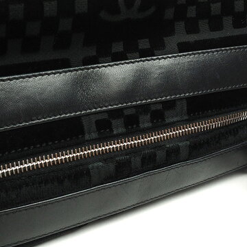 [ç¾ å] Chanel lattice pattern boring bag silver fittings Coco mark ladies ãBoston bagã ãpre-ownedã