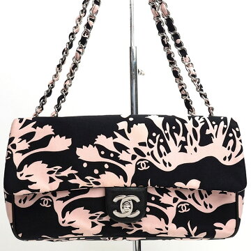 [ç¾ å] Chanel print W chain shoulder bag silver bracket Women's [shoulder bag] [pre]