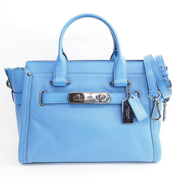 【美品】コーチキャリーオールガンメタルスワッガー34408レディース【ハンドバッグ】【中古】