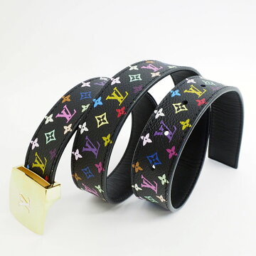 [Beautiful goods] Louis Vuitton S tulle 75 monogram multicolor M6890U [ladies' belt] [used]
