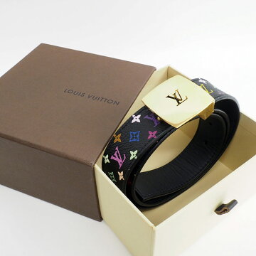 [Beautiful goods] Louis Vuitton S tulle 75 monogram multicolor M6890U [ladies' belt] [used]