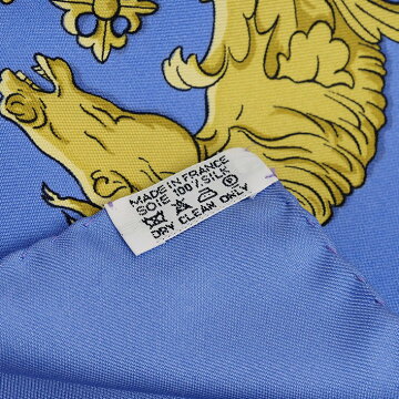 【ほぼ新品】エルメスLaPromenadeDeLongchamps「ロンシャンへの散歩」柄カレ90【レディーススカーフ】【中古】