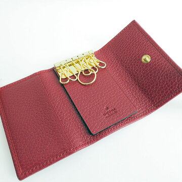 [Unused / Second-hand goods] Gucci 6 consecutive double G logo mark Petit Marmont 456118 Â· 2149 [Key holder Â· key case] [pre-owned]