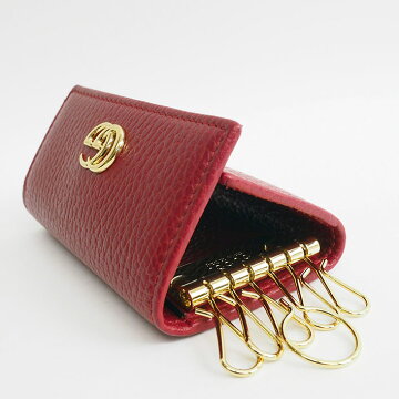 [Unused / Second-hand goods] Gucci 6 consecutive double G logo mark Petit Marmont 456118 Â· 2149 [Key holder Â· key case] [pre-owned]
