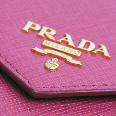 [ç¾ å] Prada Folded Letter Design Pass Case with Long Wallet Sapphiano Letter 1M1037 Women's wallet [pre-owned]
