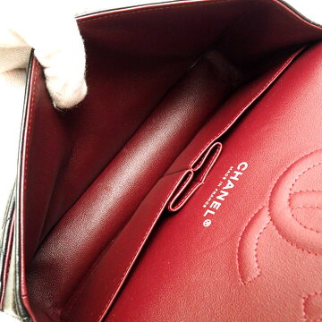 [ç¾ å] Chanel W flap W chain shoulder 25 silver fittings Matrasse A01112 Women's [shoulder bag] [pre]