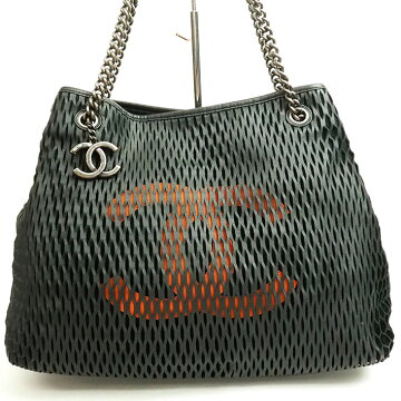 【美品】シャネルメッシュチェーンショルダーシルバー金具ココマークレディース【トートバッグ】【中古】