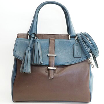 【美品】コーチノース/サウスサッチェルウィズハスプフリンジタッセル付きバイカラー2WAYショルダーバッグレガシー26301レディース【ハンドバッグ】【中古】