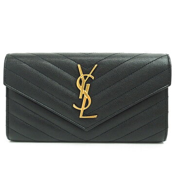 [ç¾ å] Yves Saint Laurent Quilting Stitch Flap Wallet Gold Hardware Classic / Monogram 372264 BRM 071000 Women's wallet [Long wallet] [pre]