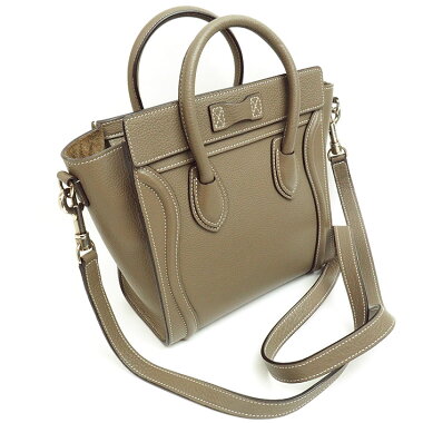[Almost New] Celine Laggage Nano Shopper 2 WAY Shoulder 168243 DRU.09 SO Ladies ãHandbagã ãUsedã