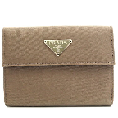 【美品】プラダダブルホック両開きポコノM523レディース【二つ折り財布】【中古】