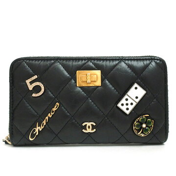 [ç¾ å] Chanel Charm Enbroid Daly Small Zip Wallet Matrasse A 80554 Women's wallet [pre-owned]