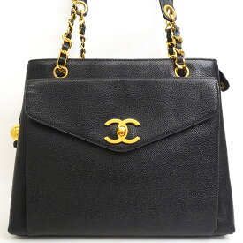 [Carefully selected products] [Used] [Beautiful goods] Chanel flap pocket with ball charm Chain shoulder Gold metal fittings Coco mark [Shoulder bag] Gift present