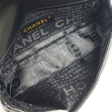 【美品】シャネルチェーンショルダーポシェットカメリア付きゴールド金具チョコバーA16780【ショルダーバッグ】【中古】