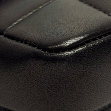 【美品】シャネルチェーンショルダーポシェットカメリア付きゴールド金具チョコバーA16780【ショルダーバッグ】【中古】