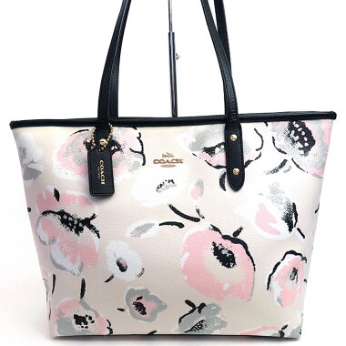 【美品】コーチワイルドフラワーシティジップトートF37266【トートバッグ】【中古】