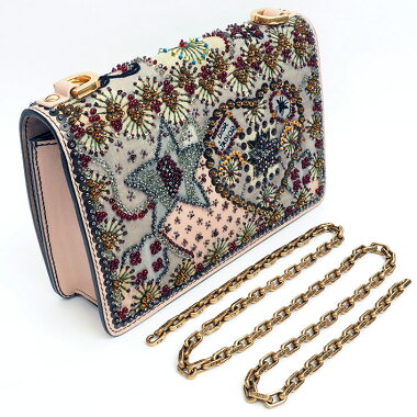 [ç¾ å] Christian Dior 2WAY clutch bag flap bag chain shoulder bead embroidery Ja Dior [shoulder bag] [pre]