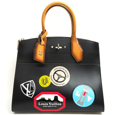【ほぼ新品】ルイヴィトンシティ・スティーマーMMステッカーM43080【ハンドバッグ】【中古】
