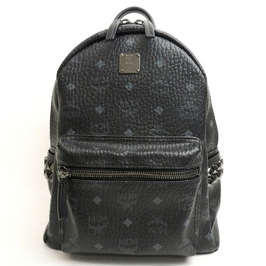 【美品】エムシーエムMCM柄サイドスタッズスタークミニサイズロゴグラムMMK6SVE38【バックパック・リュック】【中古】