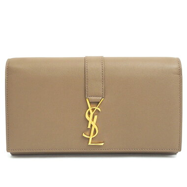 [Almost new] Yves Saint Laurent bifold long wallet gold metal fittings 414567BJ50J2346 [long wallet] [used]