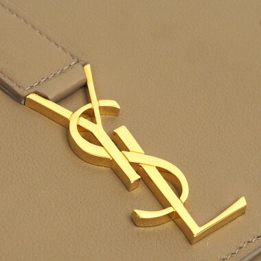 [Almost new] Yves Saint Laurent two-fold long wallet gold metal fittings 414567BJ50J2346 [long wallet] [used]