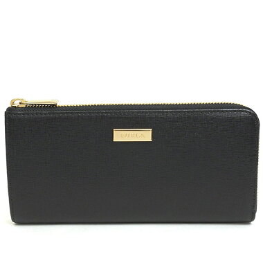 【未使用品・新古品】フルラL字ファスナーロゴプレートロングウォレットゴールド金具【長財布】【中古】