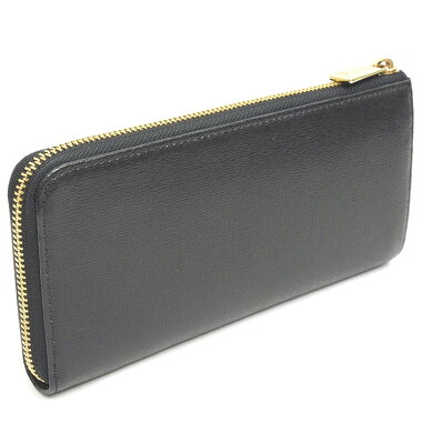 【未使用品・新古品】フルラL字ファスナーロゴプレートロングウォレットゴールド金具【長財布】【中古】