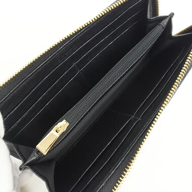 【未使用品・新古品】フルラL字ファスナーロゴプレートロングウォレットゴールド金具【長財布】【中古】