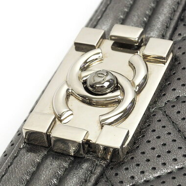 【美品】シャネルチェーンショルダーフラップバッグパンチングボーイシャネルA67085【ショルダーバッグ】【中古】