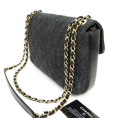 [ç¾ å] Chanel Denim Matrasse W Flap W Chain Shoulder Gold Hardware Matrasse [Shoulder Bag] [Pre]