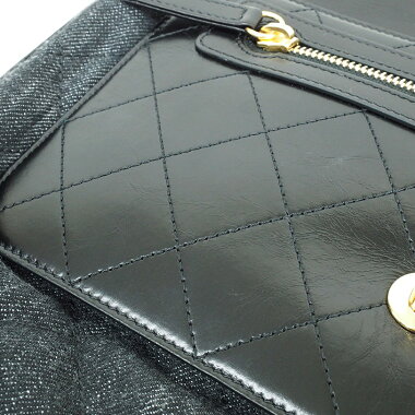 [ç¾ å] Chanel Denim Matrasse W Flap W Chain Shoulder Gold Hardware Matrasse [Shoulder Bag] [Pre]