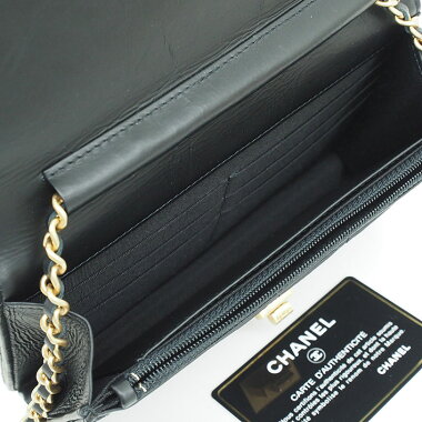 [Almost New] Chanel Turn Lock Chain Wallet wrinkle processing mat mattress Matrasse [wallet] [pre]