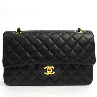 [Good Condition] Chanel 25W Chain W Flap Gold Hardware Matrasse A01112 [Shoulder Bag] [Used]
