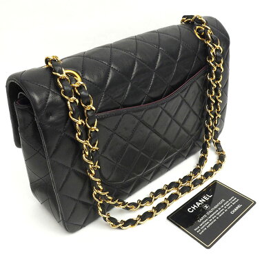 [Good Condition] Chanel 25W Chain W Flap Gold Hardware Matrasse A01112 [Shoulder Bag] [Used]