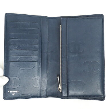 【美品】シャネル二つ折りロングウォレットカンボンラインA26717【長財布】【中古】