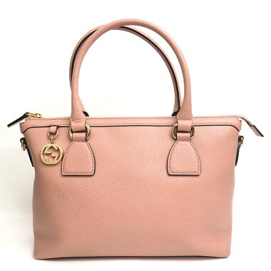 【美品】グッチGGチャーム2WAYショルダーバッグゴールド金具449659493075【トートバッグ】【中古】