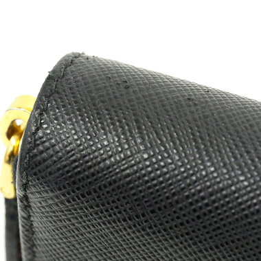 [Good Condition] Round Fastener Long Wallet Gold Hardware Saffiano 1ML506 [Long Purse] [Used]